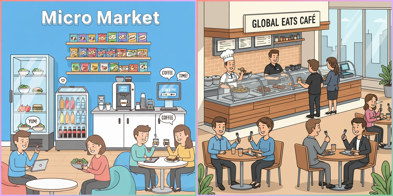 Micro Markets vs. Cafeterias: Which Food Service Model Wins for Mid-Size Companies?